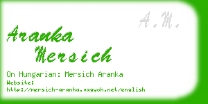 aranka mersich business card